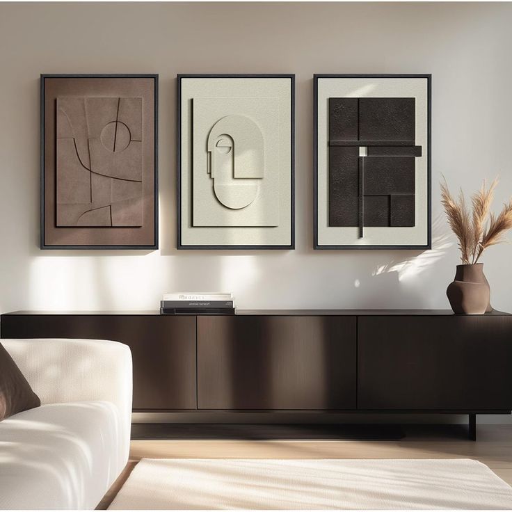 Modern Minimalist Abstract Wall Art Set of 3