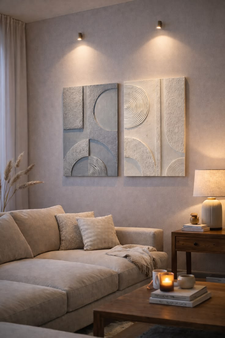 Modern Sculptural Relief Wall Art