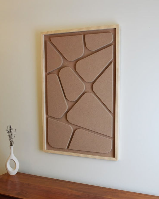 Geometric Textured Wall Art Panel