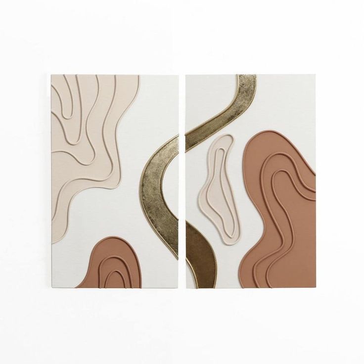 Abstract Neutral Shapes Wall Art Set