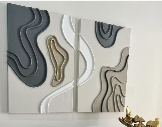 Modern Abstract Line Wall Art Set