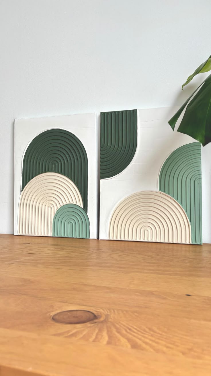 Black & Mustard Modern Arch Wall Art Set of 2