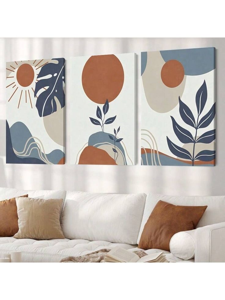 modern abstract botanical wall art