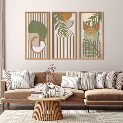 Modern Sage Green Botanical Wall Art Set of 3