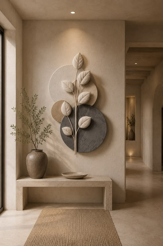 Natural Ginkgo Leaf Textured Wall Art
