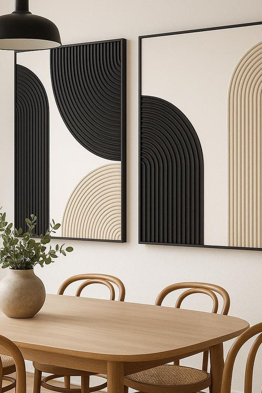 Noir & Ivory Arch Wall Art Set of 2