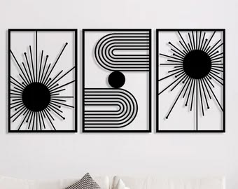 Organic Line Sculptural Wall Art