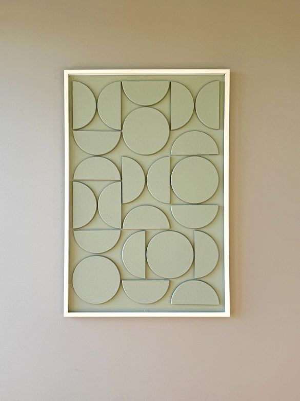 Sage Green & Beige Contemporary Geometric Wall Art Set of 3