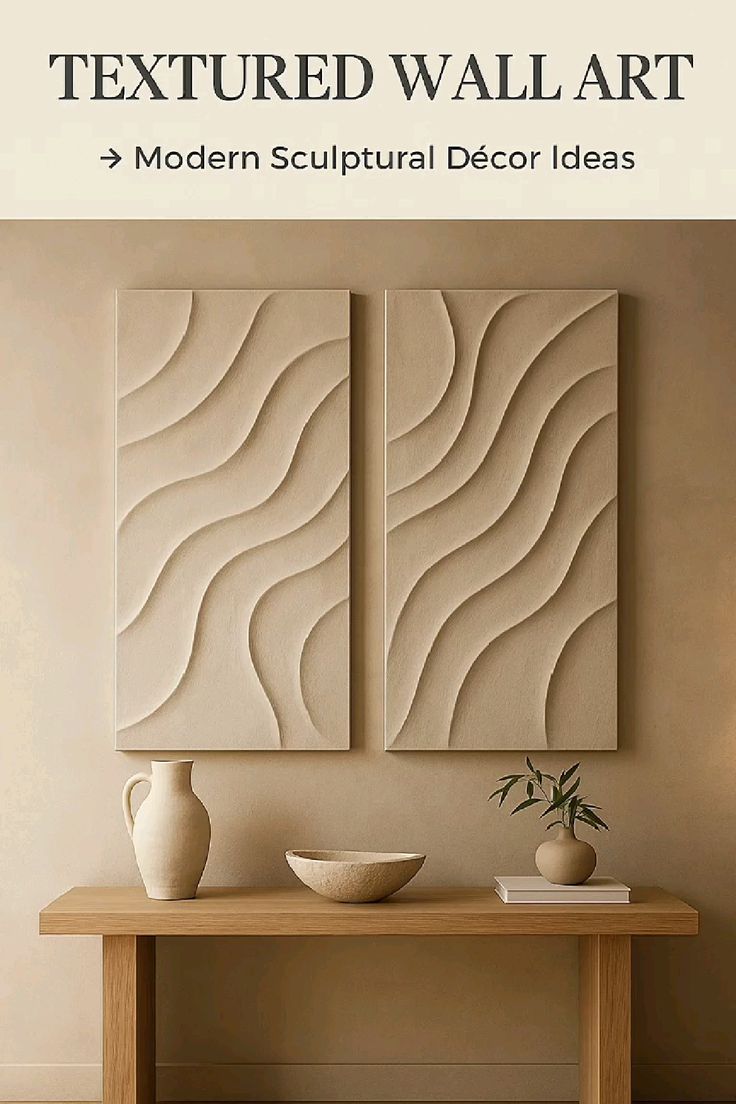 Sculptural Wall Art Décor Textured Minimal Design for Modern Homes