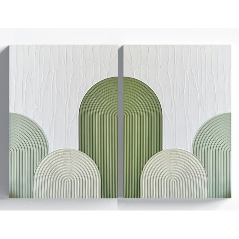 Serene Arches Textured Wall Art Set